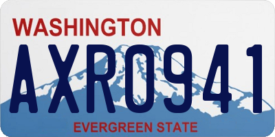 WA license plate AXR0941