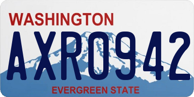 WA license plate AXR0942
