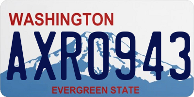 WA license plate AXR0943