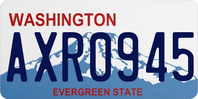 WA license plate AXR0945