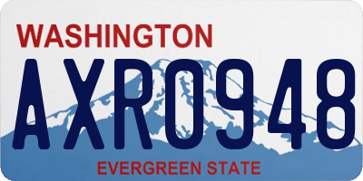 WA license plate AXR0948