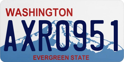 WA license plate AXR0951