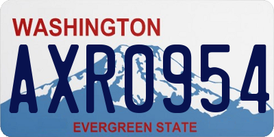 WA license plate AXR0954