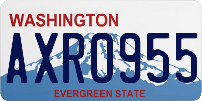 WA license plate AXR0955