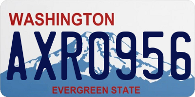 WA license plate AXR0956