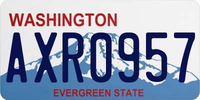 WA license plate AXR0957
