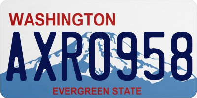 WA license plate AXR0958