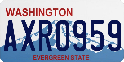 WA license plate AXR0959