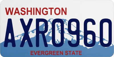 WA license plate AXR0960