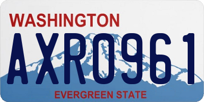 WA license plate AXR0961
