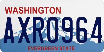 WA license plate AXR0964