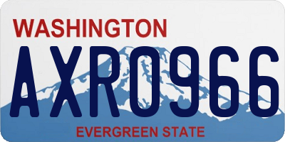 WA license plate AXR0966