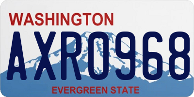 WA license plate AXR0968