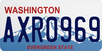 WA license plate AXR0969