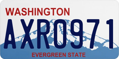 WA license plate AXR0971