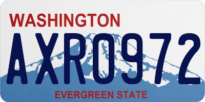WA license plate AXR0972