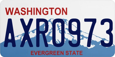 WA license plate AXR0973