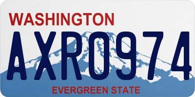 WA license plate AXR0974