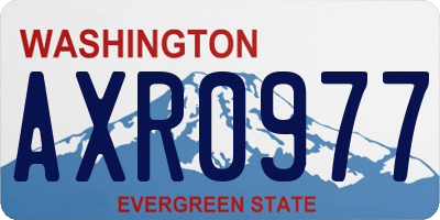 WA license plate AXR0977
