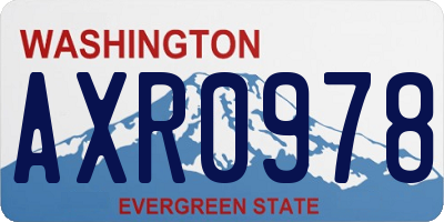WA license plate AXR0978