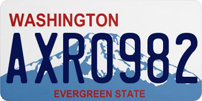 WA license plate AXR0982