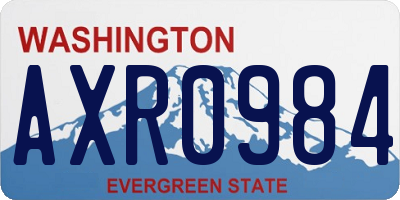WA license plate AXR0984