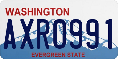 WA license plate AXR0991