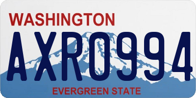 WA license plate AXR0994