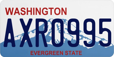 WA license plate AXR0995