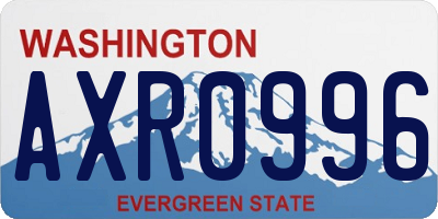 WA license plate AXR0996