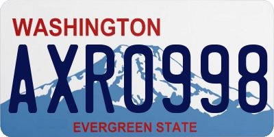 WA license plate AXR0998