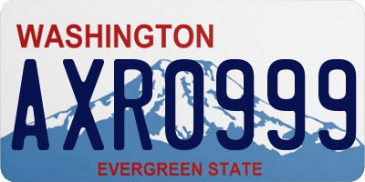 WA license plate AXR0999