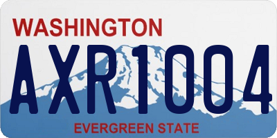 WA license plate AXR1004