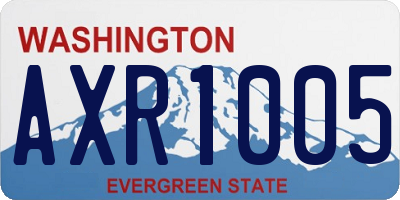 WA license plate AXR1005