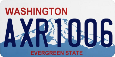 WA license plate AXR1006