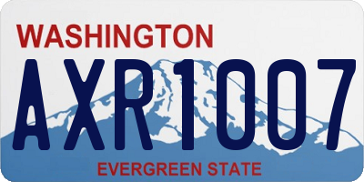 WA license plate AXR1007