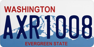 WA license plate AXR1008