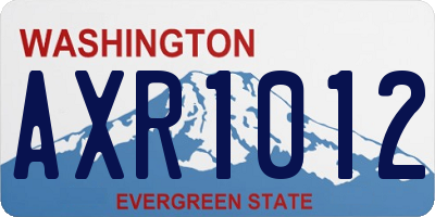 WA license plate AXR1012