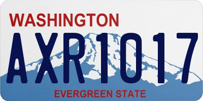 WA license plate AXR1017