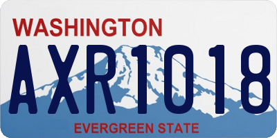 WA license plate AXR1018