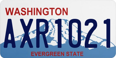 WA license plate AXR1021