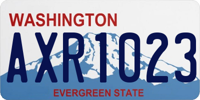 WA license plate AXR1023