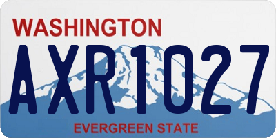 WA license plate AXR1027