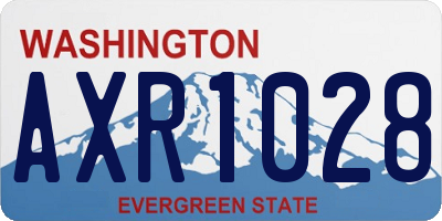 WA license plate AXR1028