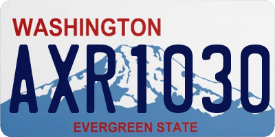 WA license plate AXR1030