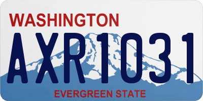 WA license plate AXR1031