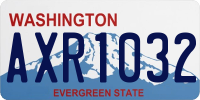 WA license plate AXR1032