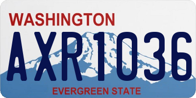 WA license plate AXR1036