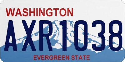 WA license plate AXR1038