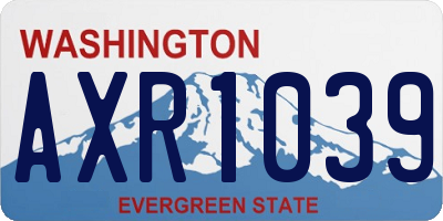 WA license plate AXR1039